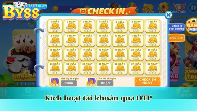 kich hoat tai khoan qua otp